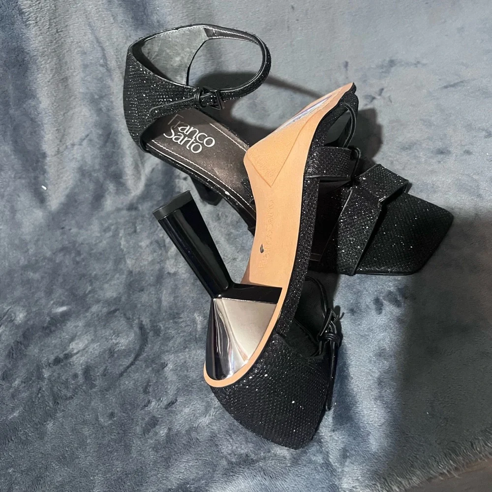 Franco Sarto Rania 2 black hells SZ 8.5 women’s shoes heels nwt #5